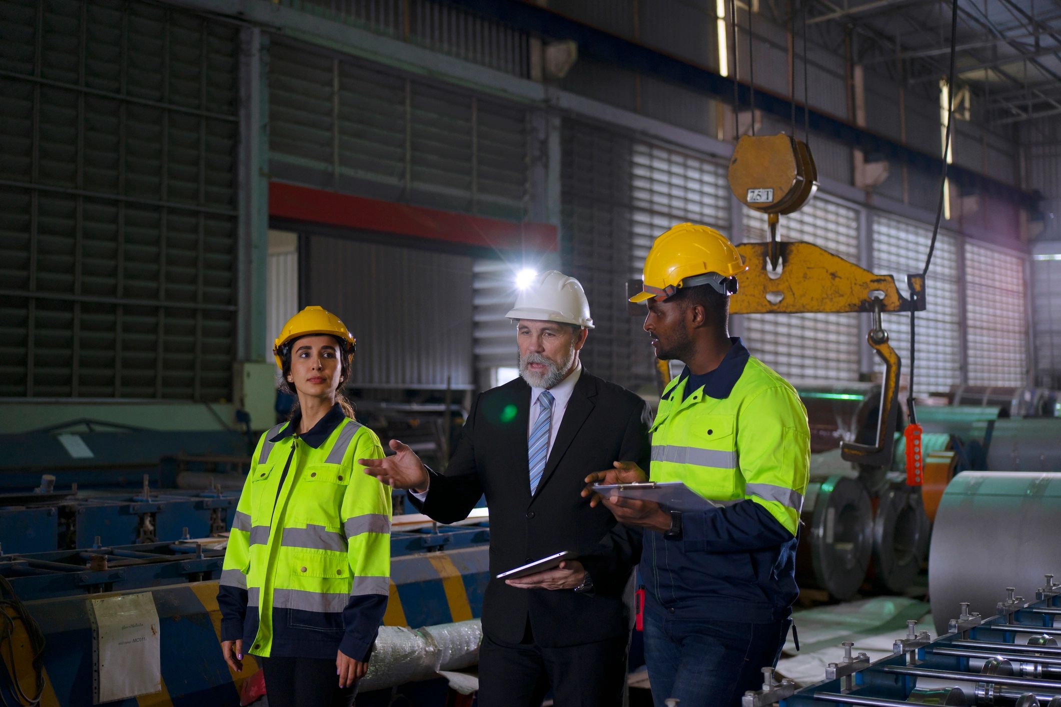 Engineer in a metal fabrication facility