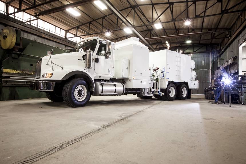 Truck and equipment project inside the Luft Machine shop